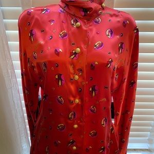 Pablo Picasso Silk Blouse by Laurel for Escada